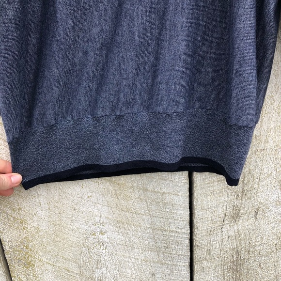 Club Monaco | blue cold shoulder long sleeve top - Picture 4 of 6